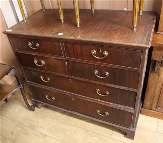 A mahogany chest of drawers W.110cm
